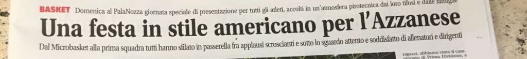 Bergamo Post: 'una festa in stile americano per l'Azzanese'